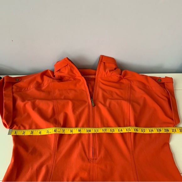 Chicos Zenergy Orange Zip Collar Neema Dress with Pockets! - Picture 13 of 16